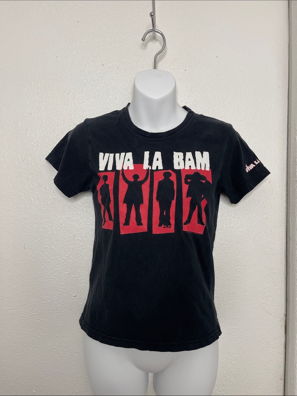 Y2K 2005 Viva La Bam Black Graphic woman’s xs Tee
